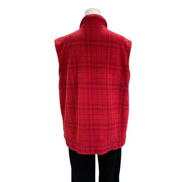 Columbia Red Fleece Zip Vest Womens 2X Plus Outdoor Hiking Camping Layer - Picture 7 of 9